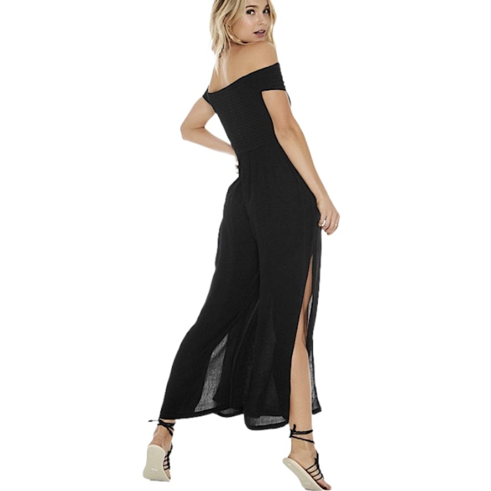 L*Space São Paulo Romper Jumpsuit in Black SZ M NWT - Picture 2 of 9